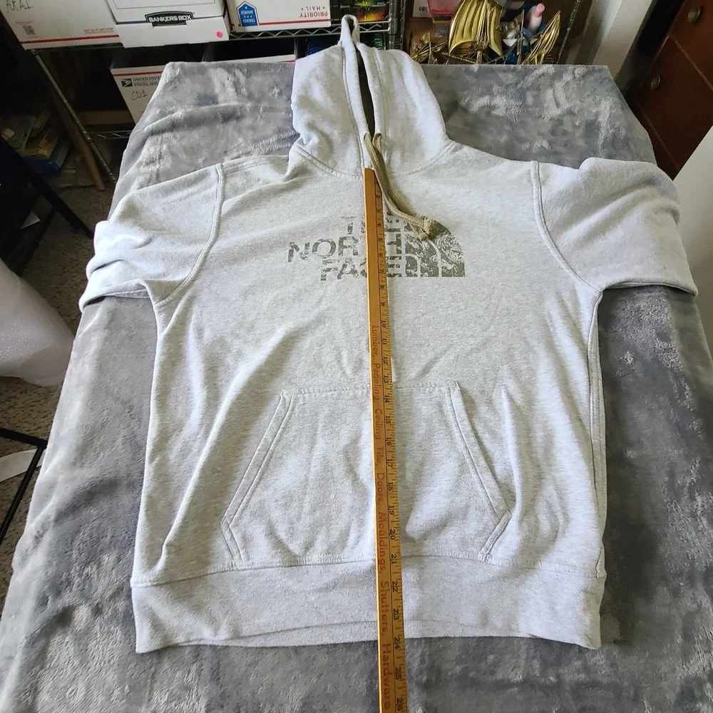 North Face Mrns Medium Pullover Hoodie Gray/ Green  Outdoora‎ Hiking